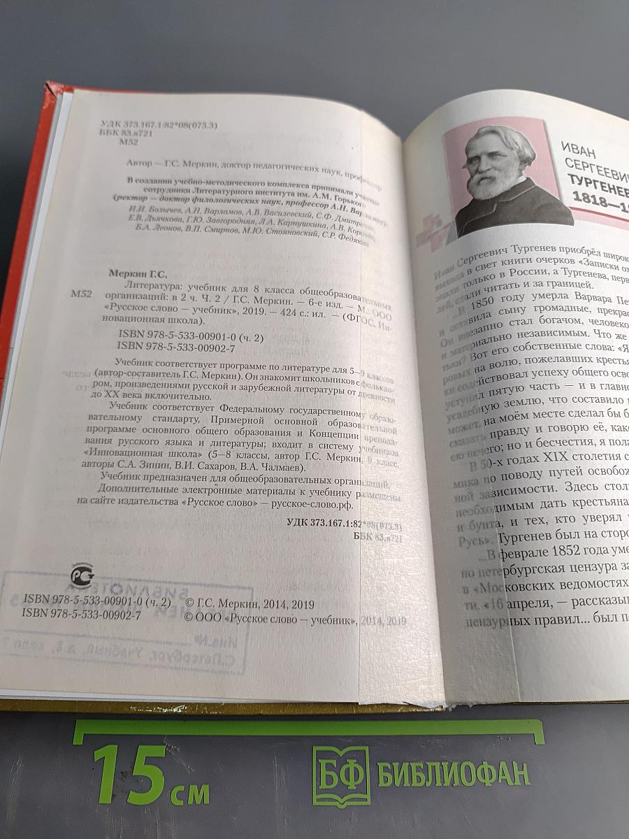 Литература. 8 класс. Часть II