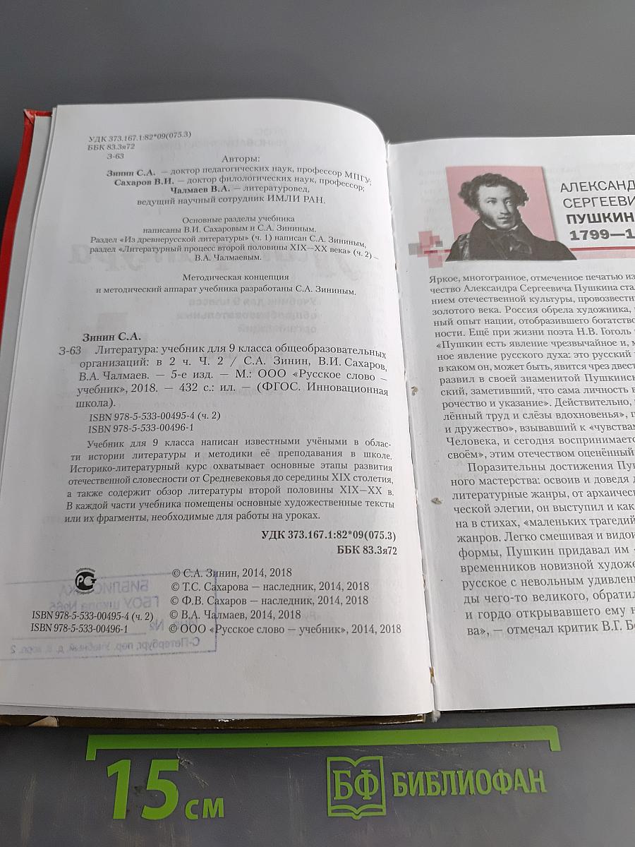 Литература. 9 класс. Часть II