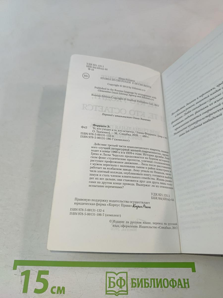 Те, кто уходит, и те, кто остается. Моя гениальная подруга. Книга третья