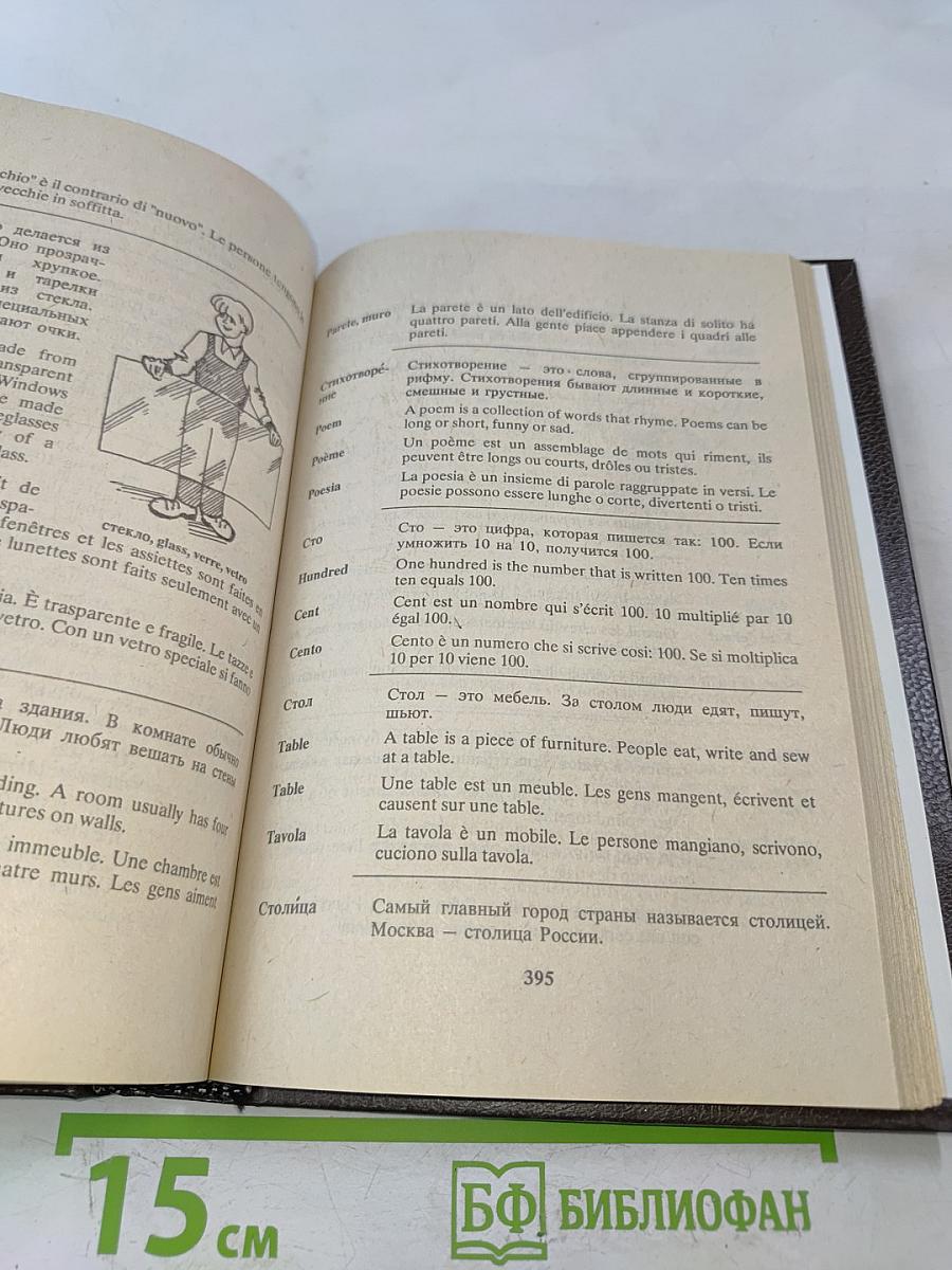 Русско-англо-франко-итальянский словарь в картинках