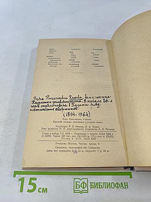 Краткий словарь синонимов русского языка