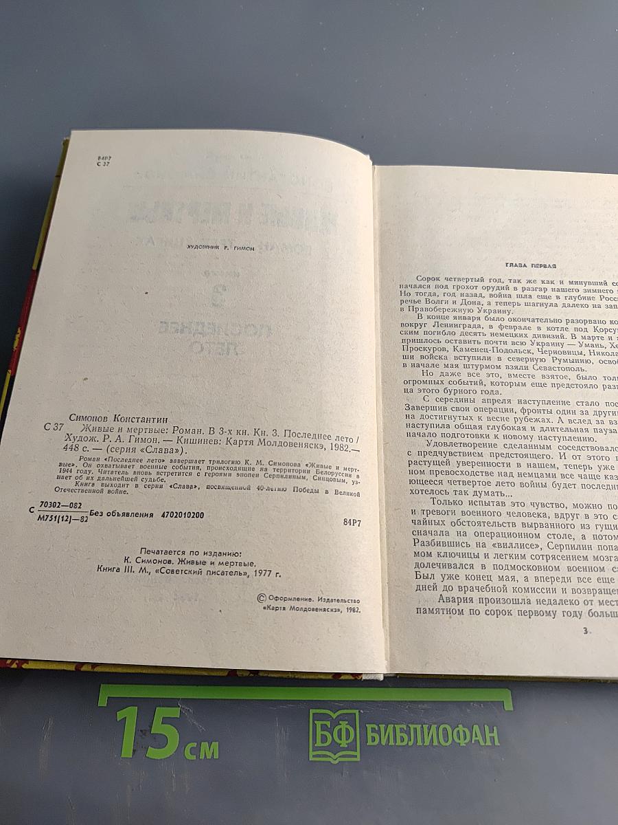 Живые и мертвые. Роман в трех книгах. Книга 3. Последнее лето