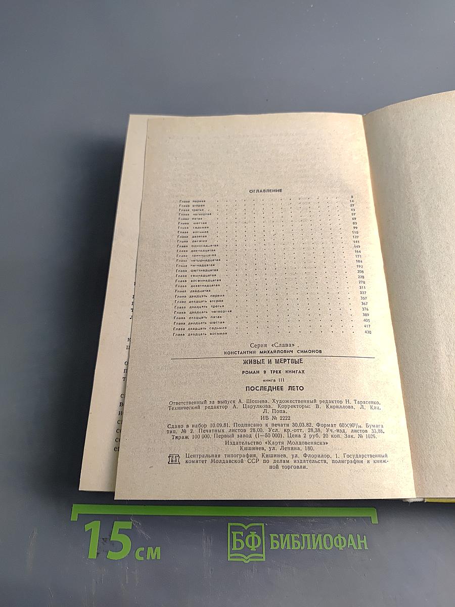 Живые и мертвые. Роман в трех книгах. Книга 3. Последнее лето