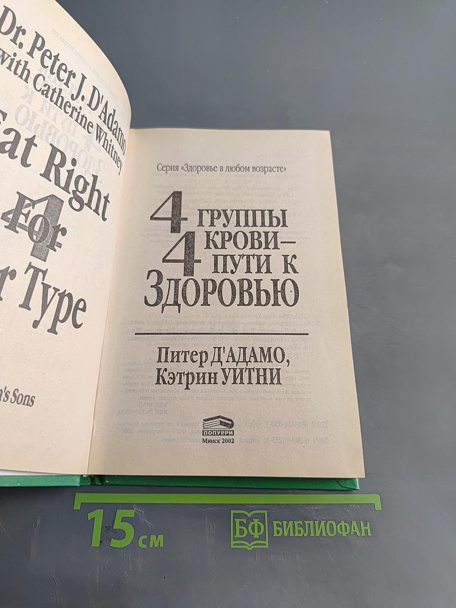 4 группы крови – 4 пути к здоровью