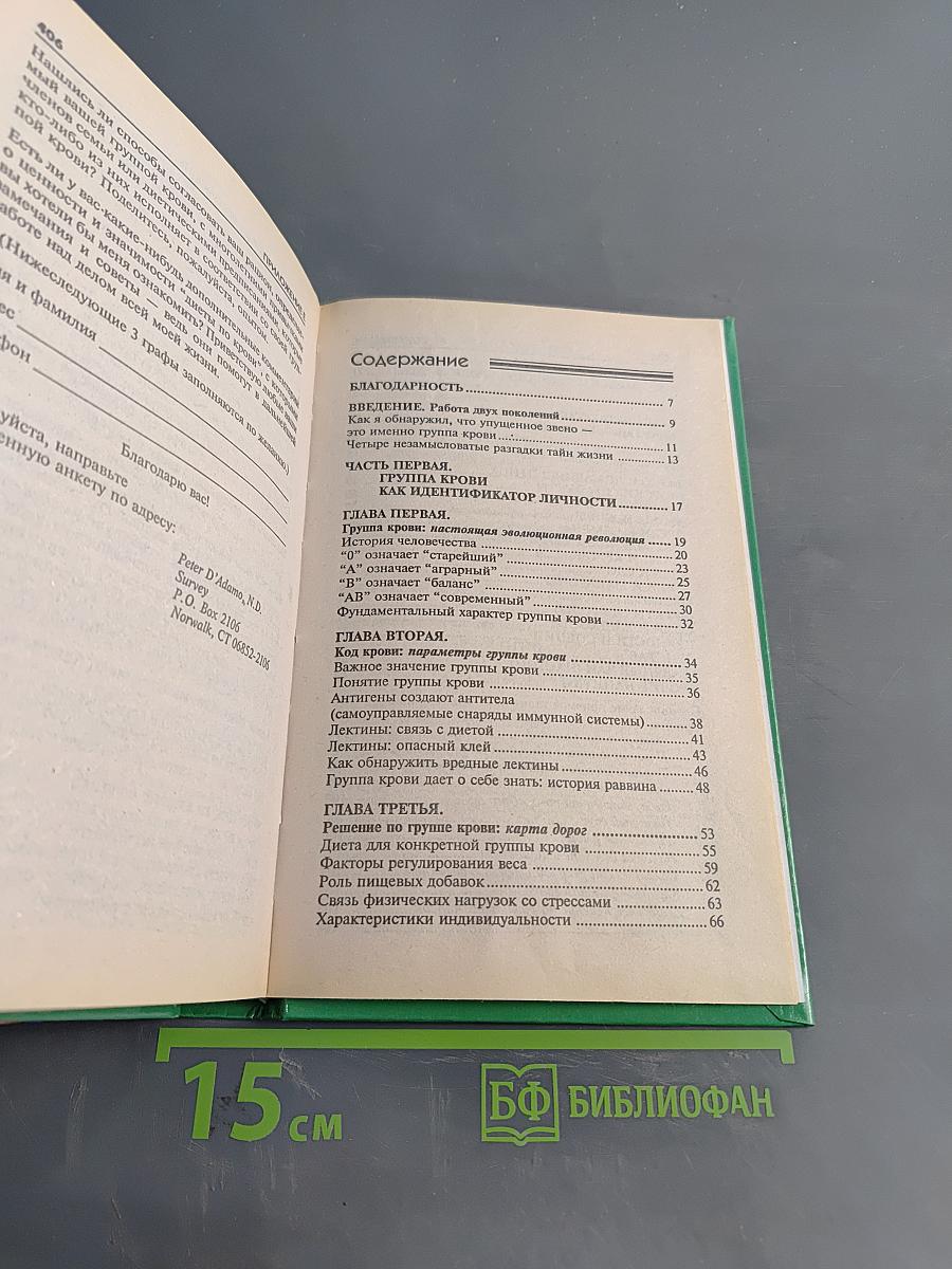 4 группы крови – 4 пути к здоровью