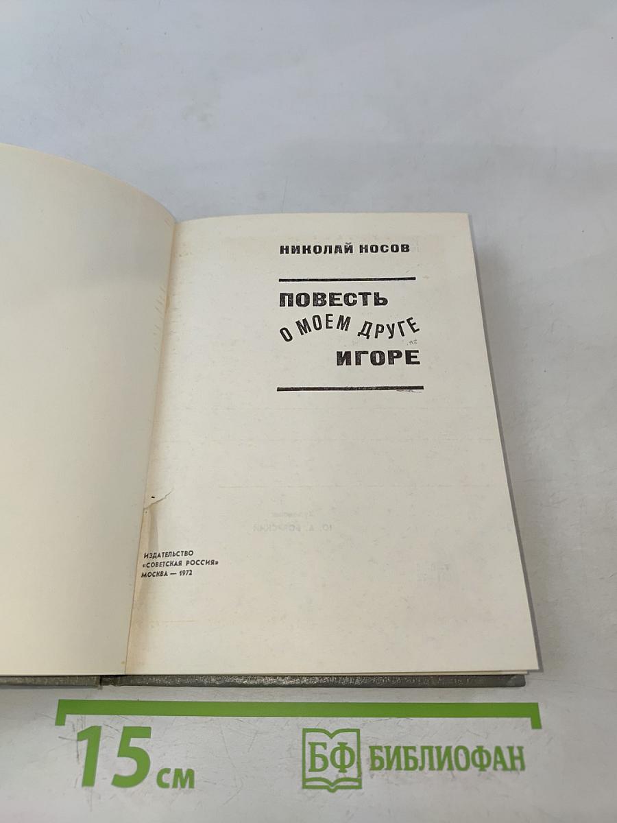Повесть о моем друге Игоре