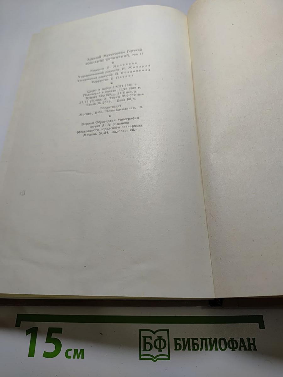 М. Горький. Собрание сочинений. Том 13. Жизнь Клима Самгина (1925-1936)