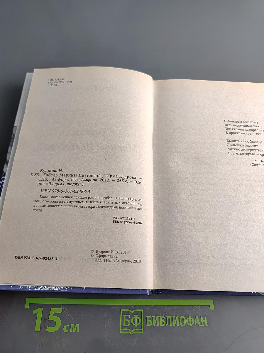 Цветаева. Гибель Марины Цветаевой