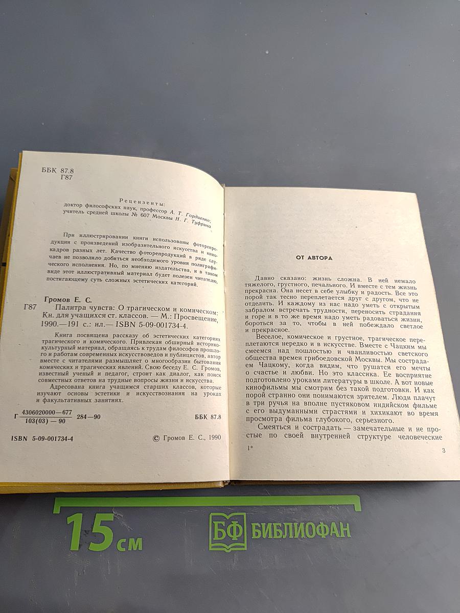 Палитра чувств: О трагическом и комическом. Книга для учащихся старших классов
