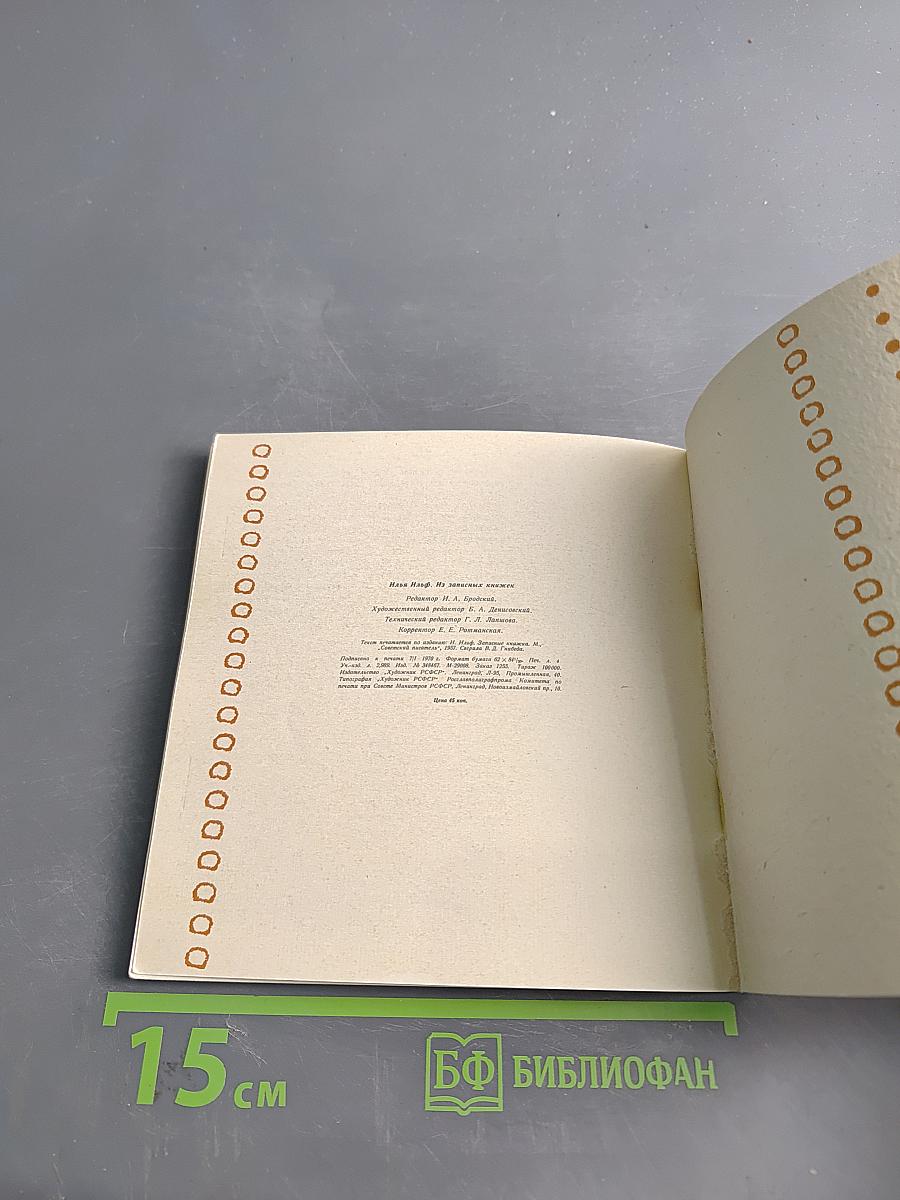 Из записных книжек