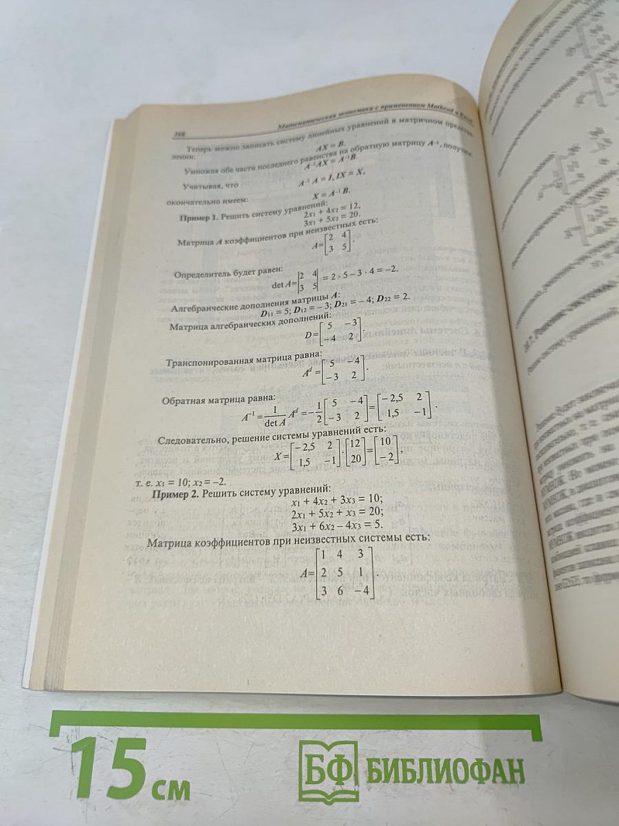 Математическая экономика с применением Mathcad и Excel