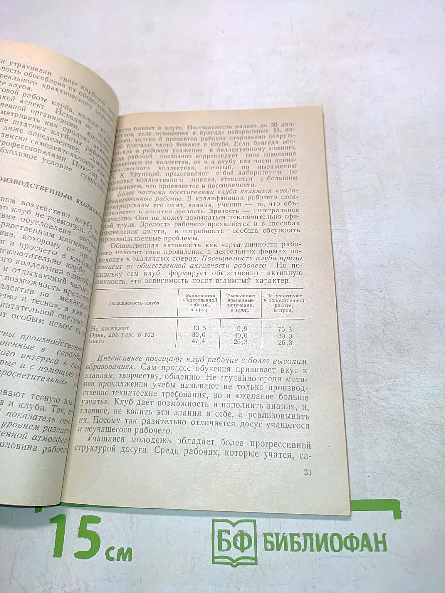 Клуб и свободное время