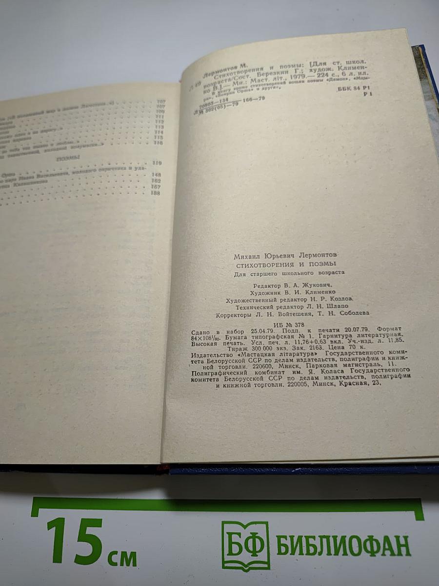 М.Ю. Лермонтов. Стихотворения и поэмы для старшего школьного возраста