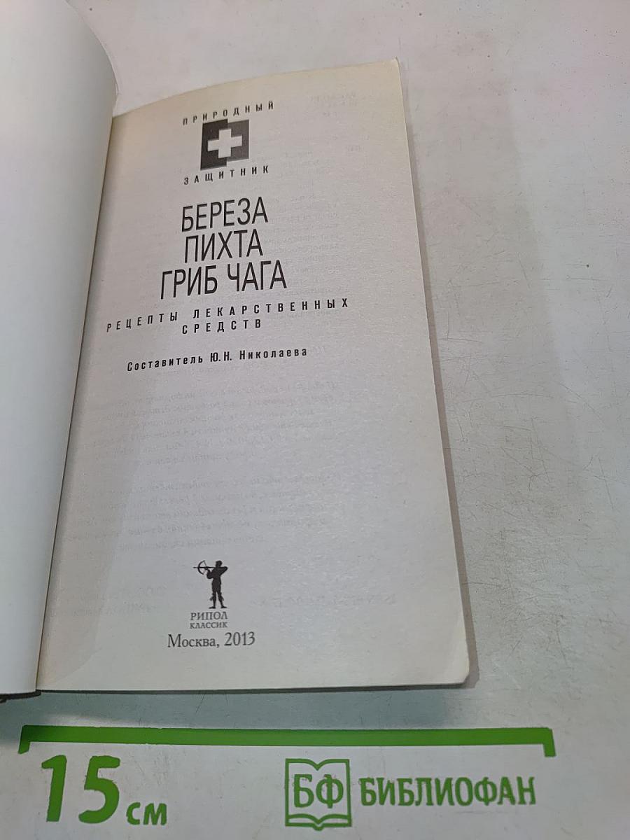 Береза, пихта, гриб чага. Рецепты лекарственных средств