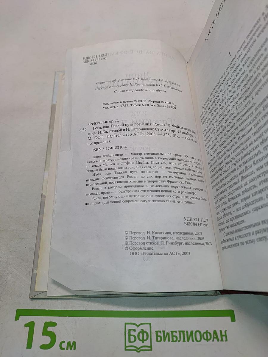 Гойя, или Тяжкий путь познания
