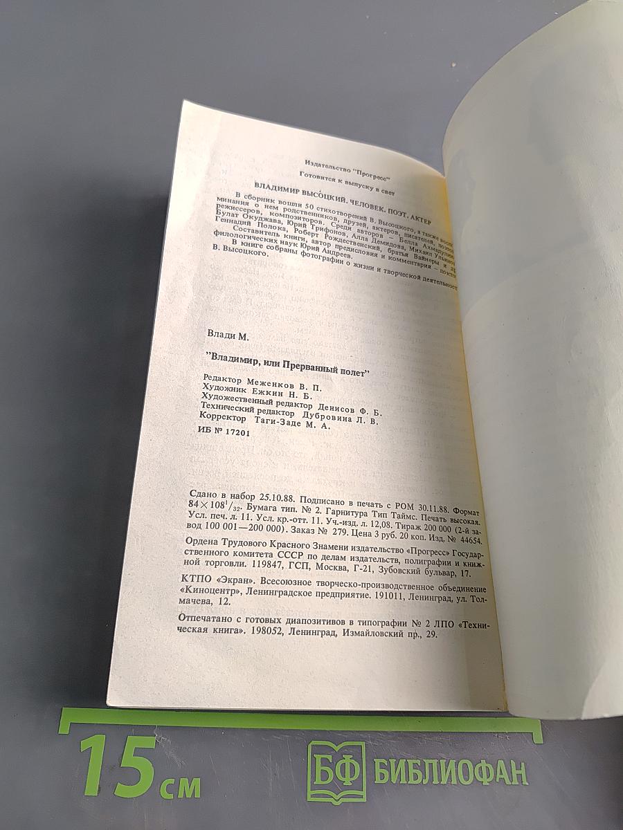 Владимир, или Прерванный полет