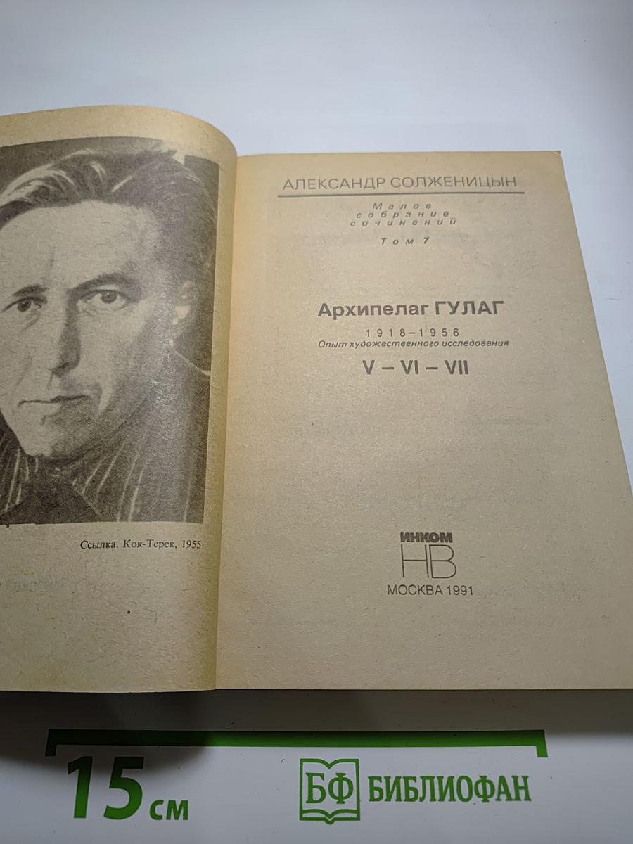 Архипелаг ГУЛАГ. Том 7. Опыт художественного исследования (Части V-VII)