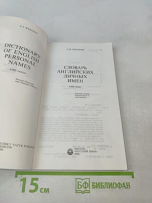 Словарь английских личных имен