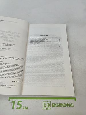 Словарь английских личных имен