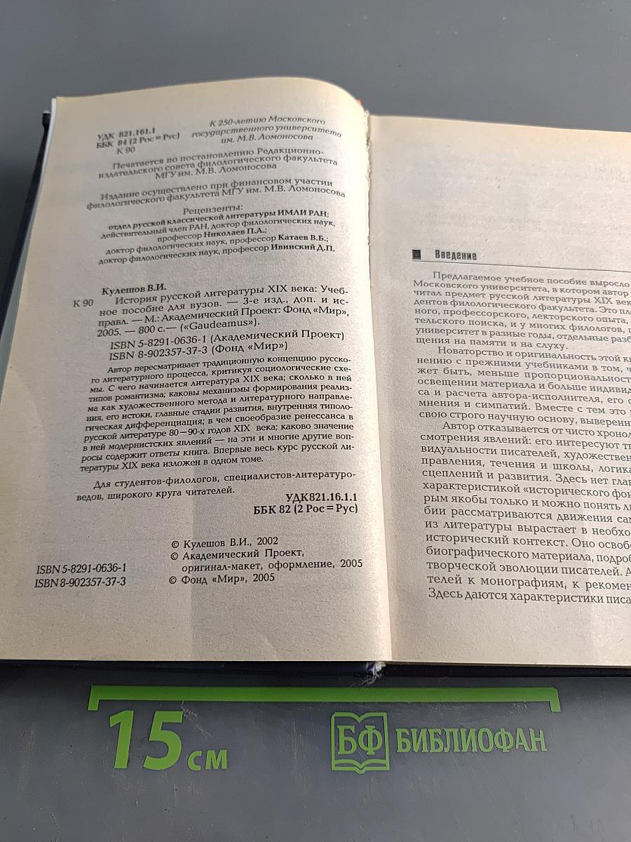 История русской литературы XIX века