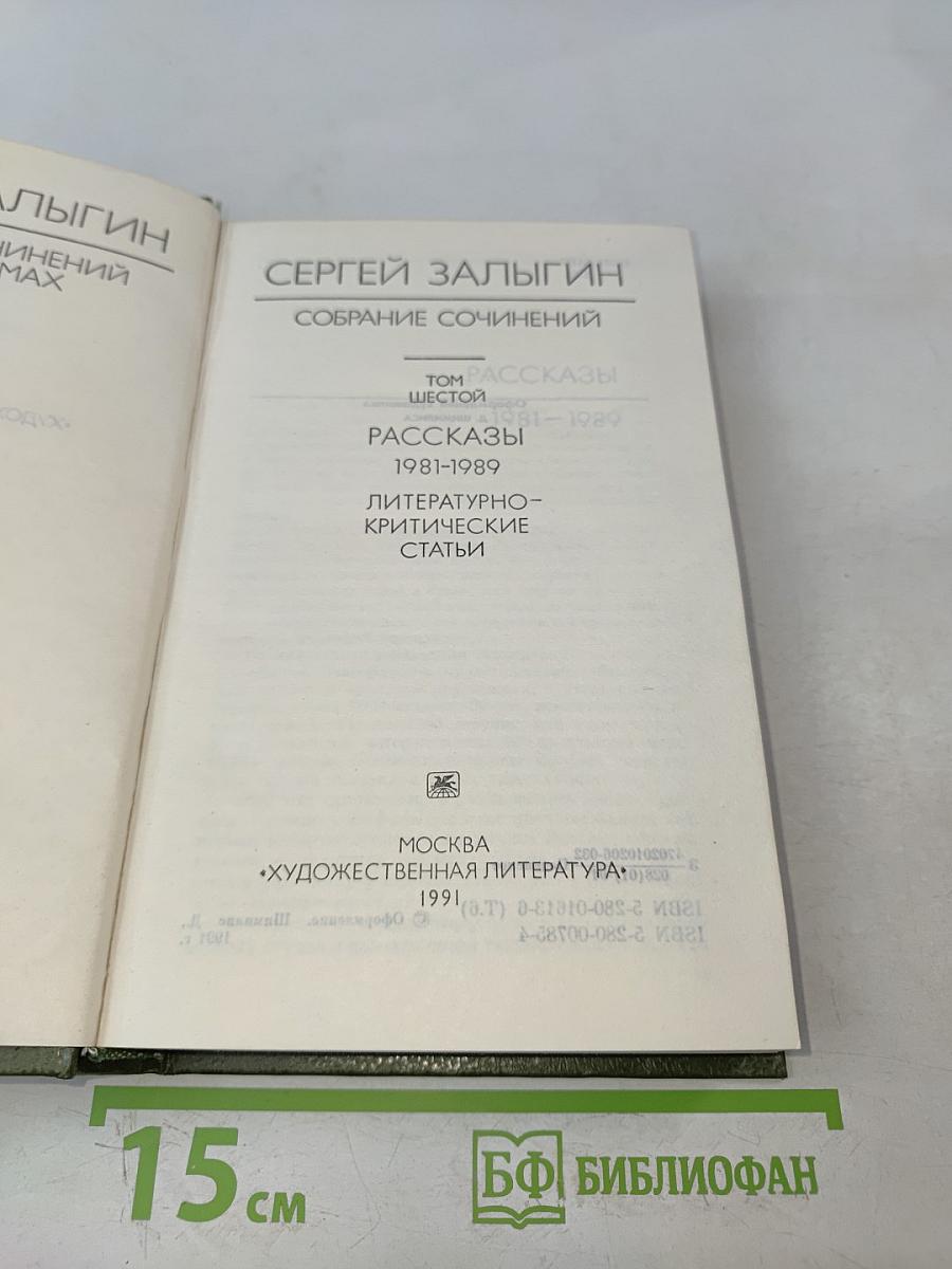 Собрание сочинений. Том 6. Рассказы 1981-1989. Литературно-критические статьи