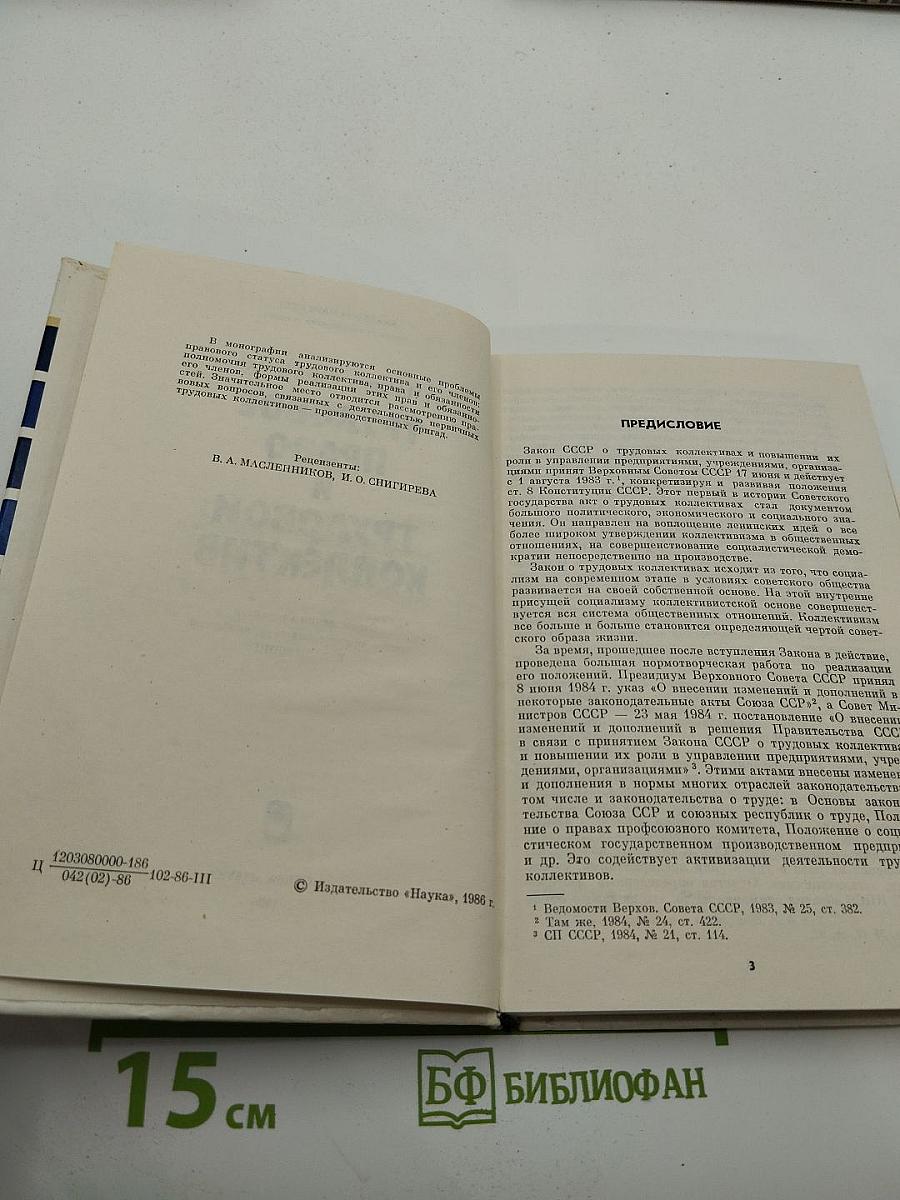 Трудовое право и трудовой коллектив