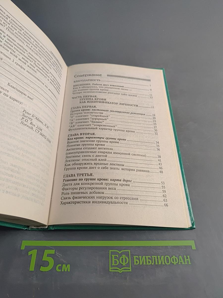 4 группы крови — 4 пути к здоровью