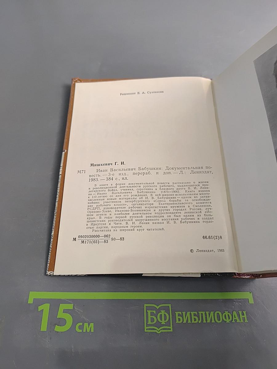 Иван Васильевич Бабушкин. Документальная повесть