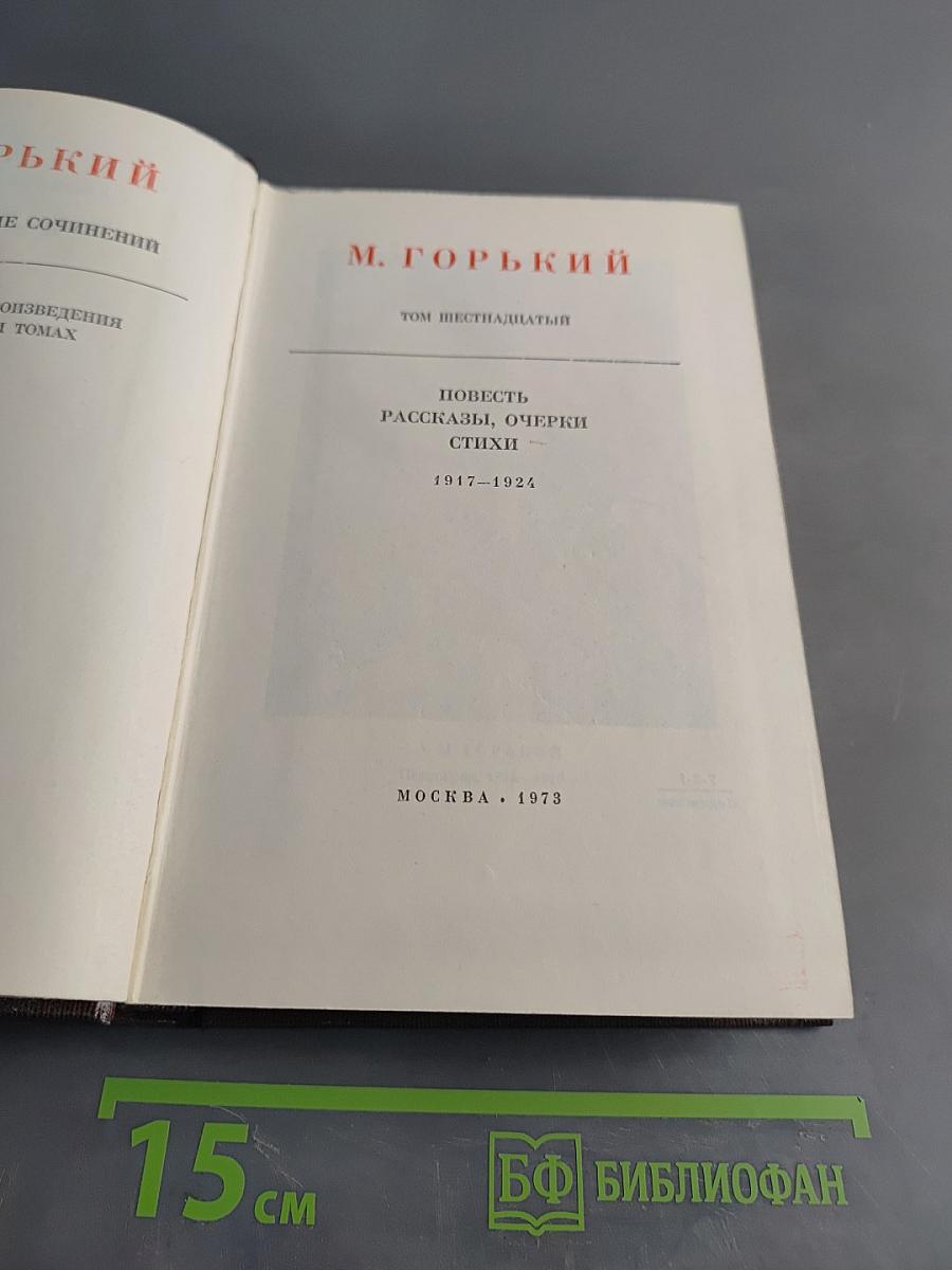 Собрание сочинений. Том шестнадцатый. Повесть, рассказы, очерки, стихи. 1917-1924