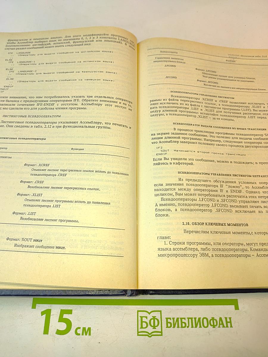 Персональные ЭВМ IBM PC и XT. Программирование на языке ассемблера