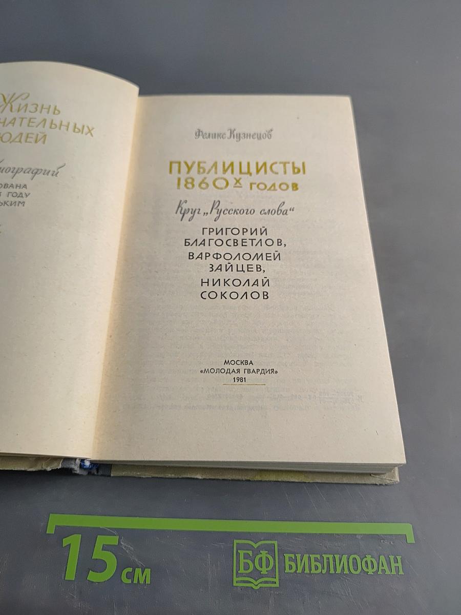 Публицисты 1860-х годов. Жизнь замечательных людей