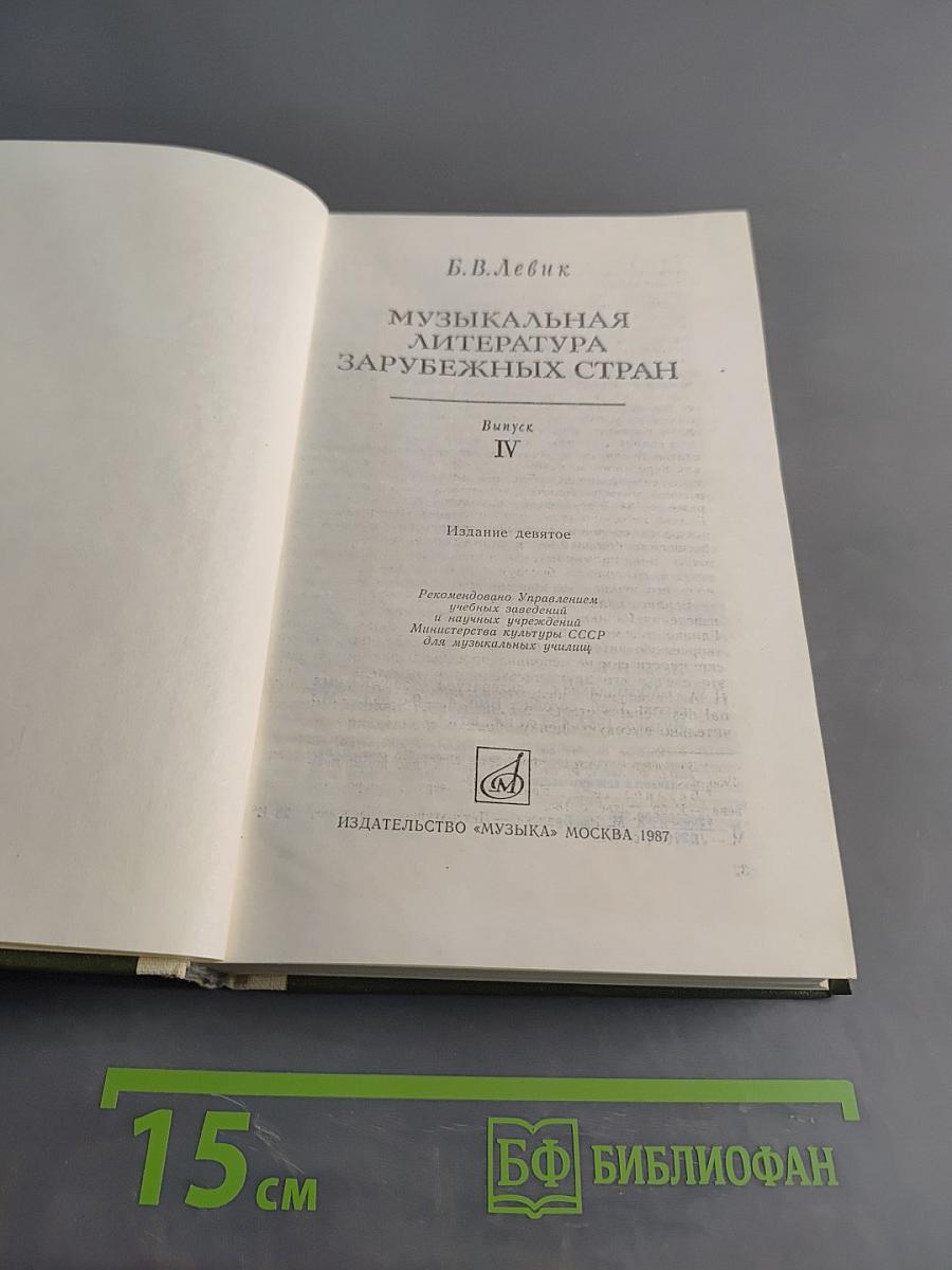 Музыкальная литература зарубежных стран. Выпуск IV