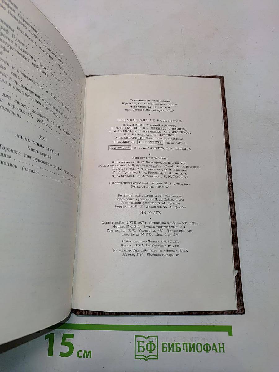 Собрание сочинений. Том шестой. Варианты к томам XIX-XX. 1917-1936. Наброски, заметки, черновые рукописи «Жизни Клима Самгина» Часть первая (начало)