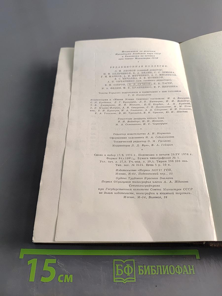 Жизнь Клима Самгина. Том двадцать пятый. 1925-1936. Заметки, наброски, примечания, указатели