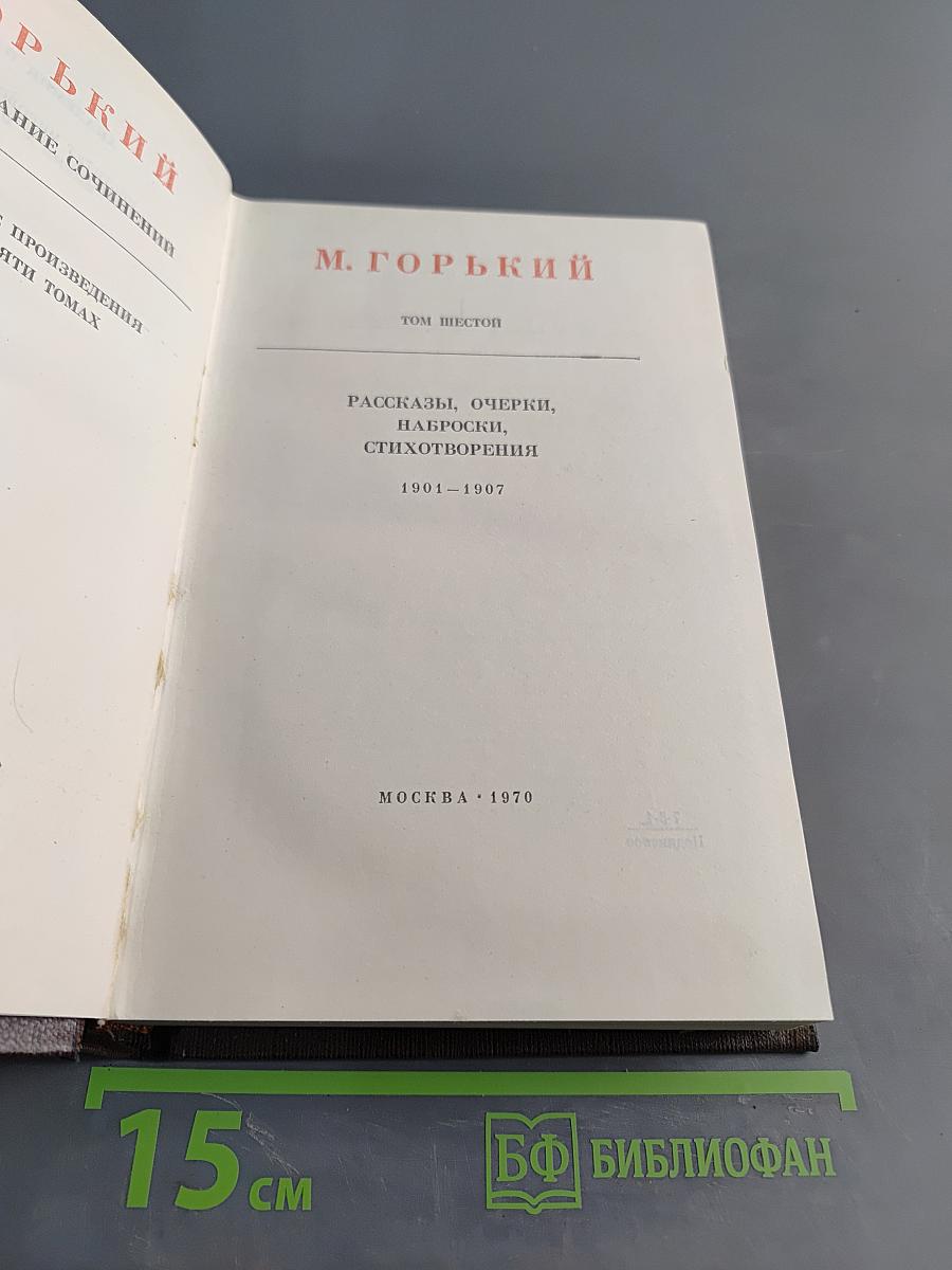 Собрание сочинений. Том шестой. Рассказы, очерки, альброски, стихотворения 1901-1907