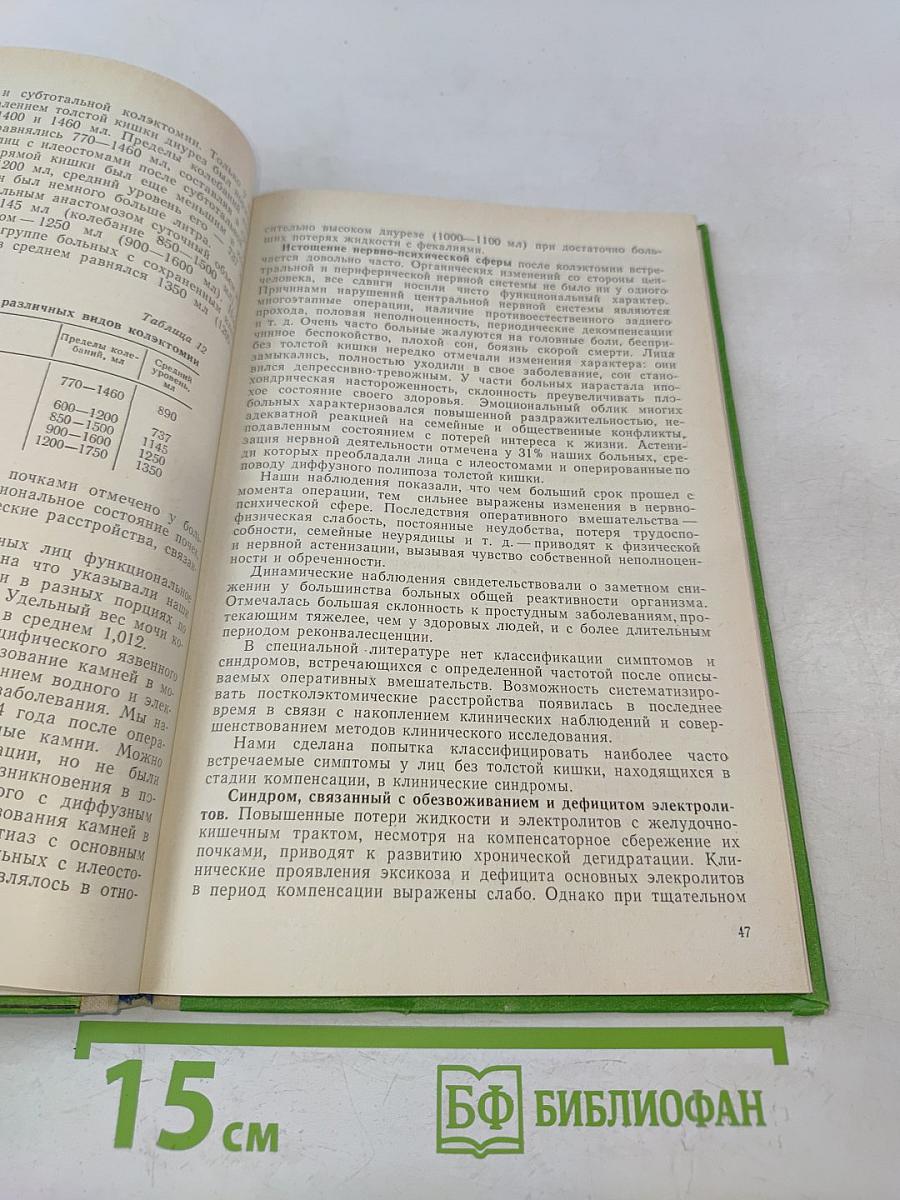 Последствия коллектомий