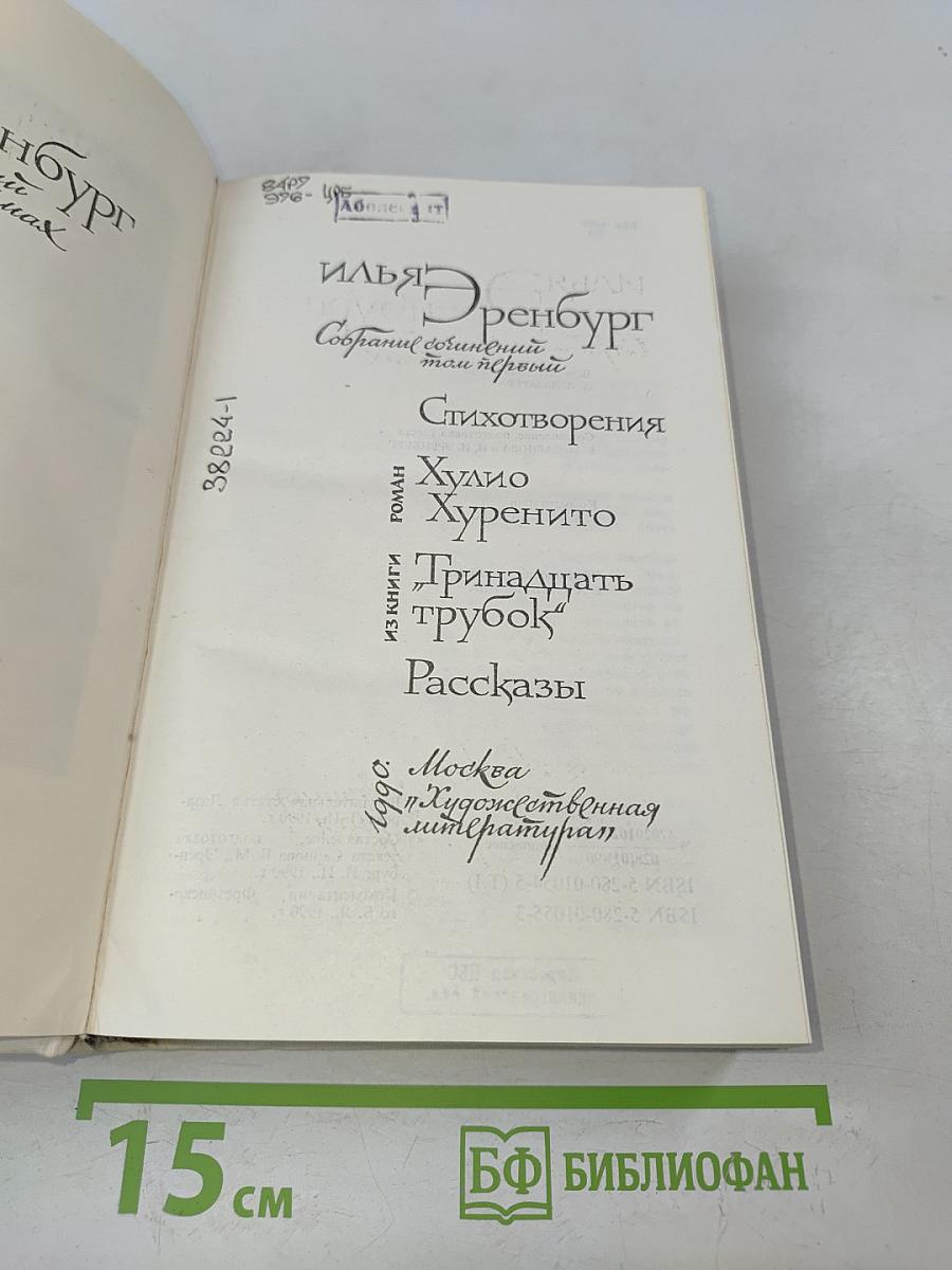 Стихотворения. Хулио Хюренито. Тринадцать трубок. Рассказы. Том 1