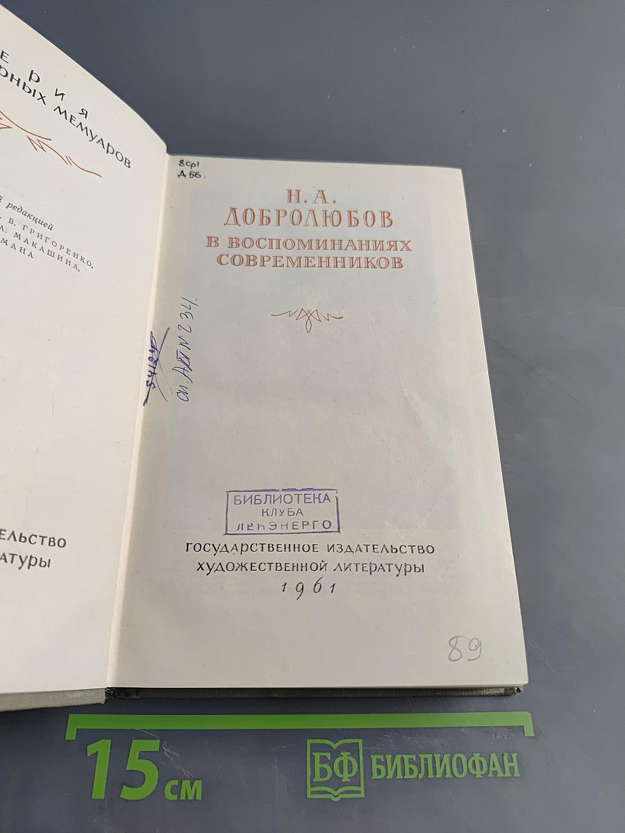 Н. А. Добролюбов в воспоминаниях современников