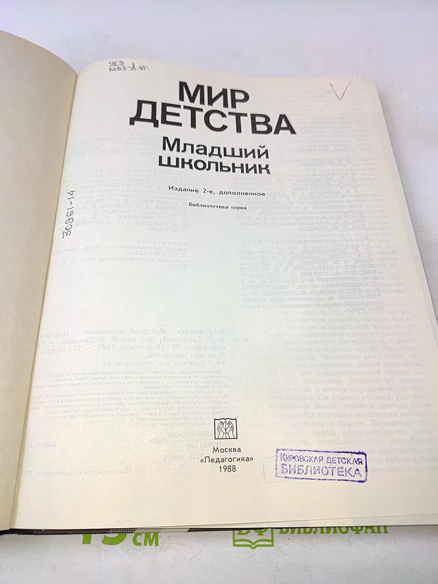 Мир детства. Младший школьник