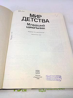 Мир детства. Младший школьник