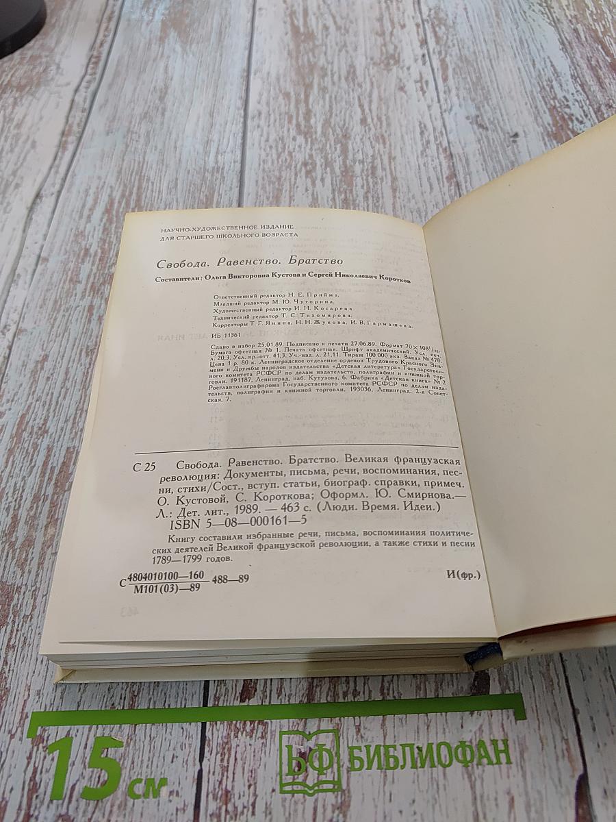 Свобода, равенство, братство. Великая французская революция