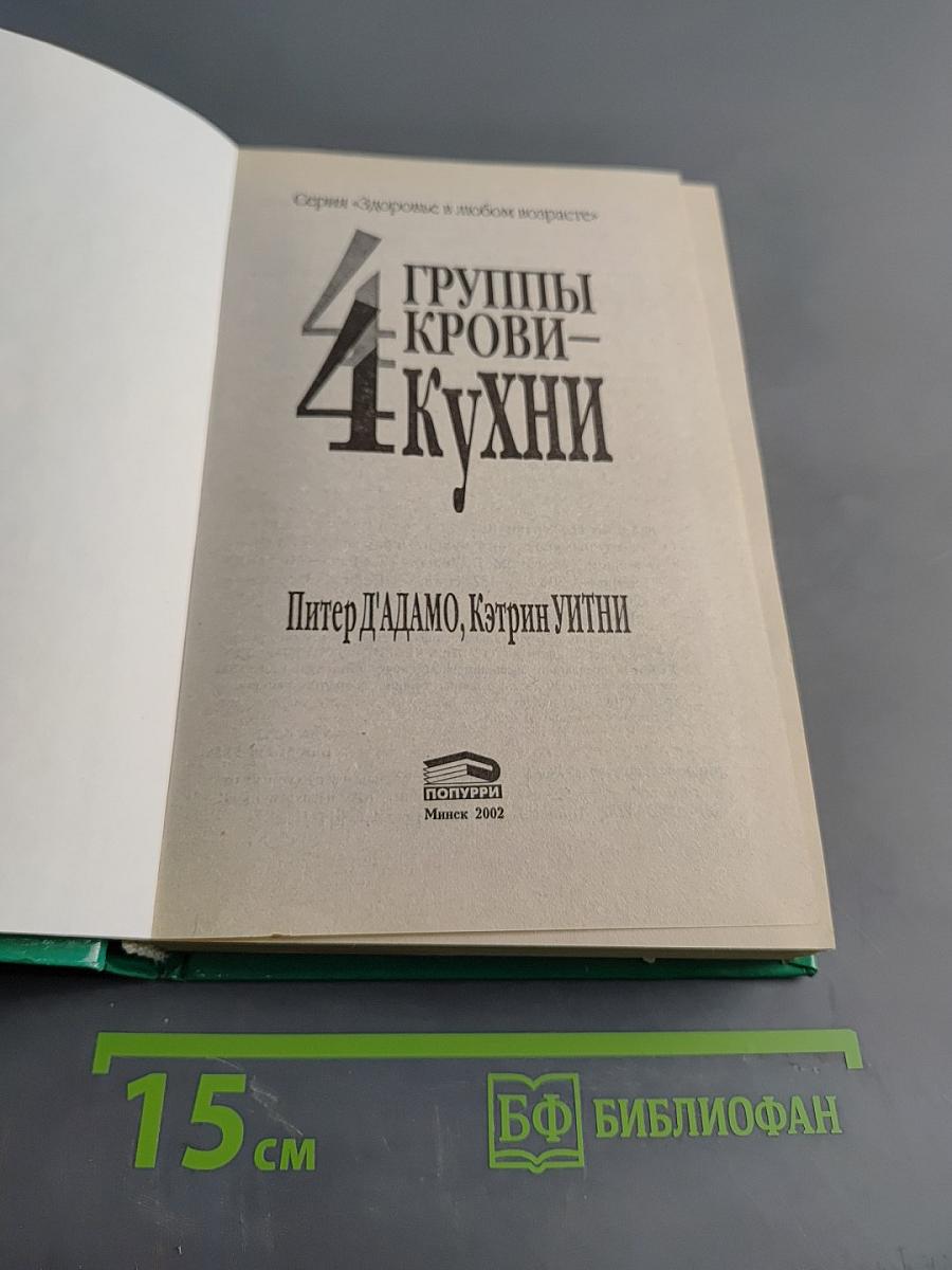 4 группы крови – 4 кухни