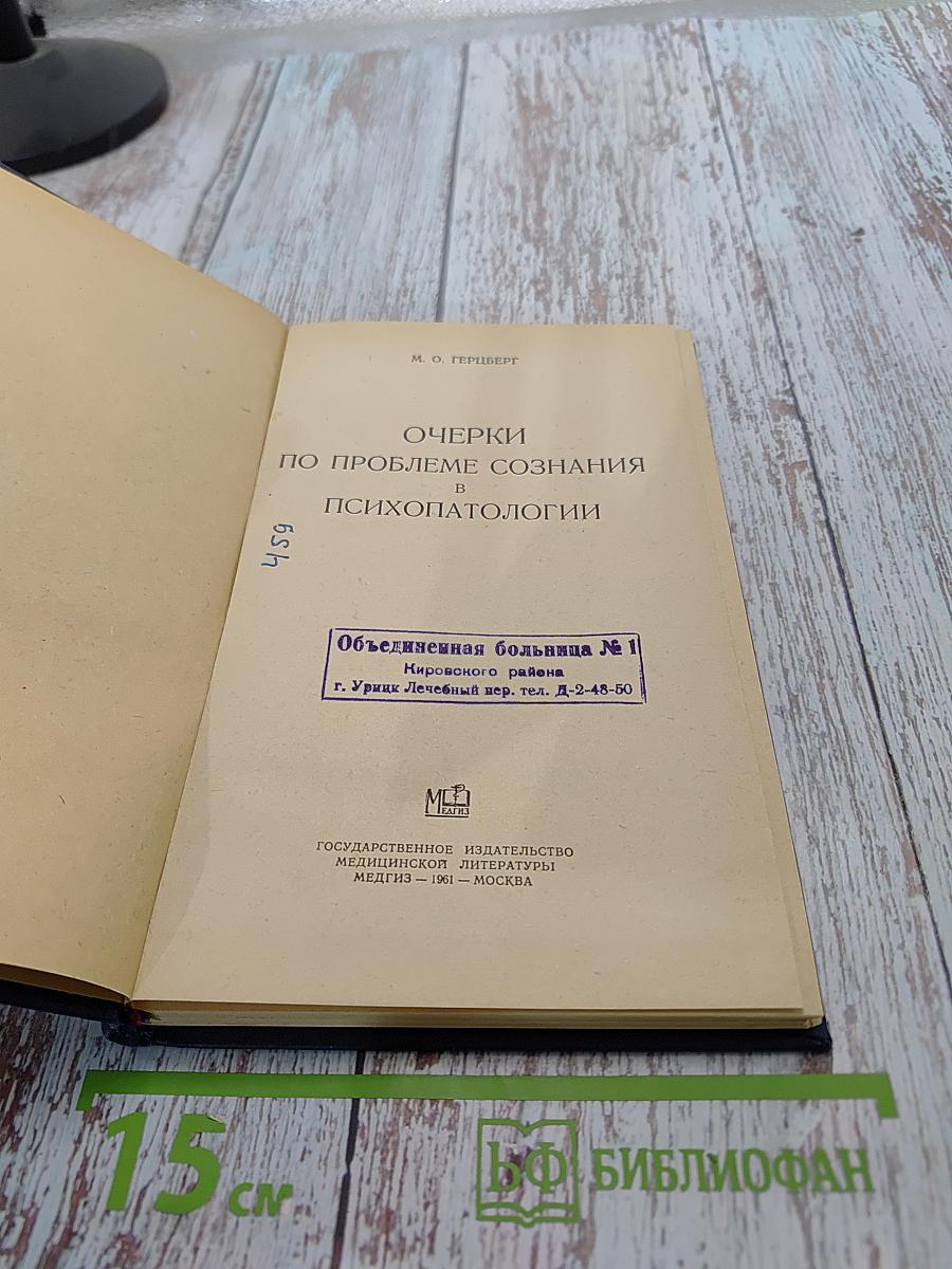 Очерки по проблеме сознания в психопатологии