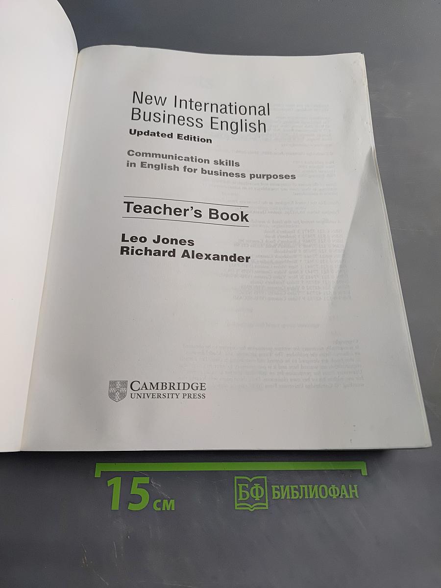 New International Business English: Teacher's Book