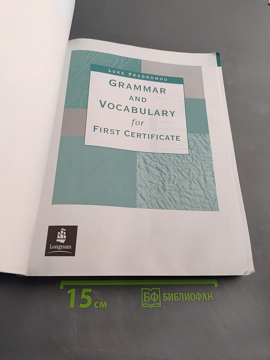 Grammar and Vocabulary for First Certificate