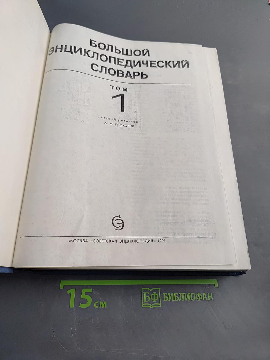 Большой энциклопедический словарь. Том 1