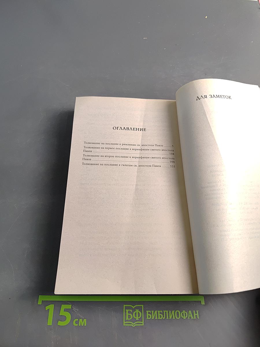 Толкование на послания Святого Апостола Павла. Книга 1