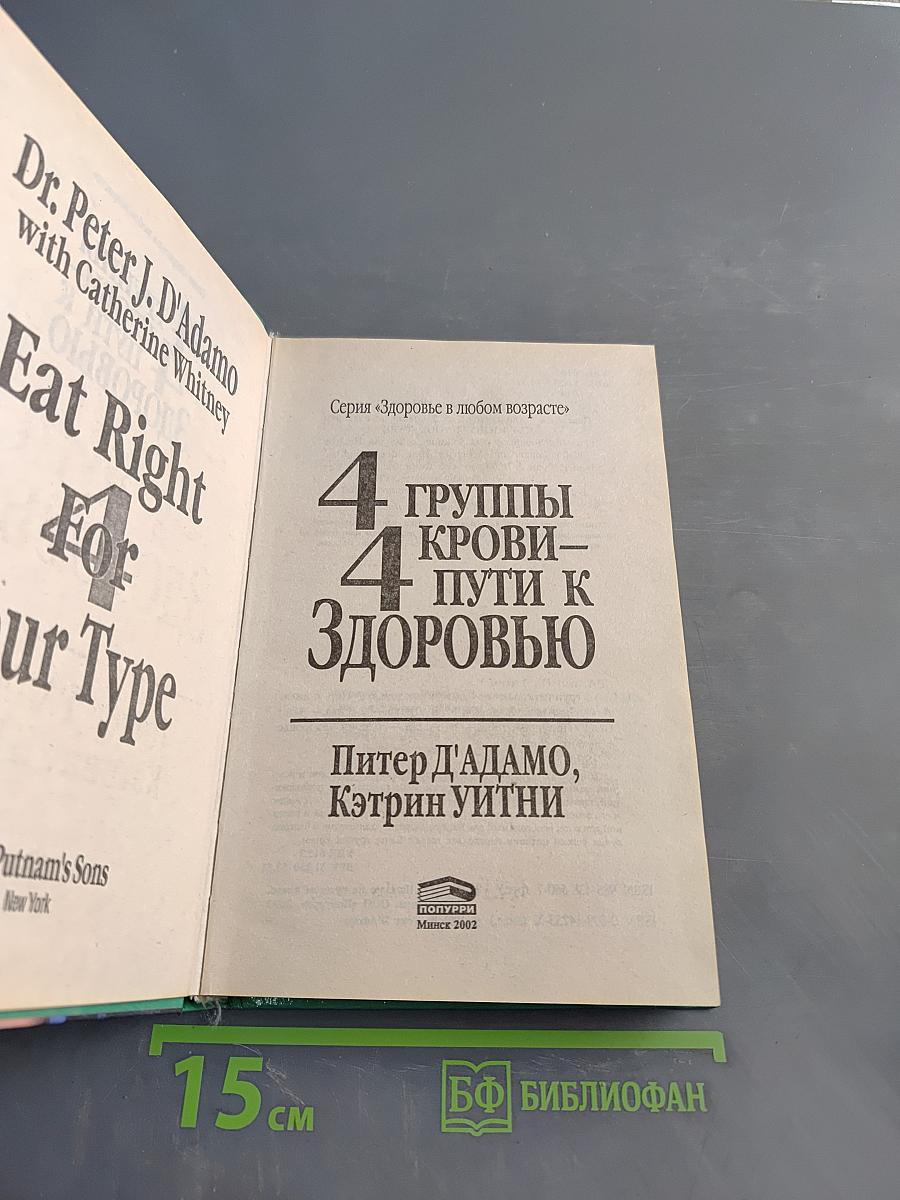 4 группы крови – 4 пути к здоровью