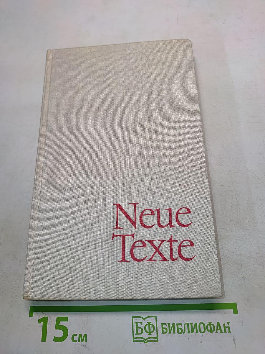 Neue Texte. Almanach für deutsche Literatur. Herbst 1963