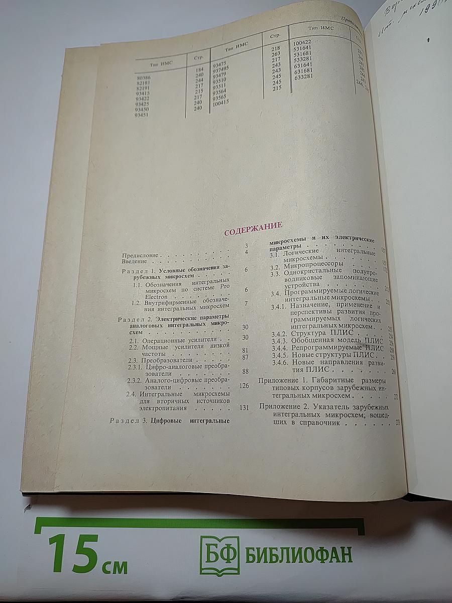 ЗАРУБЕЖНЫЕ ИНТЕГРАЛЬНЫЕ МИКРОСХЕМЫ для промышленной электронной аппаратуры СПРАВОЧНИК